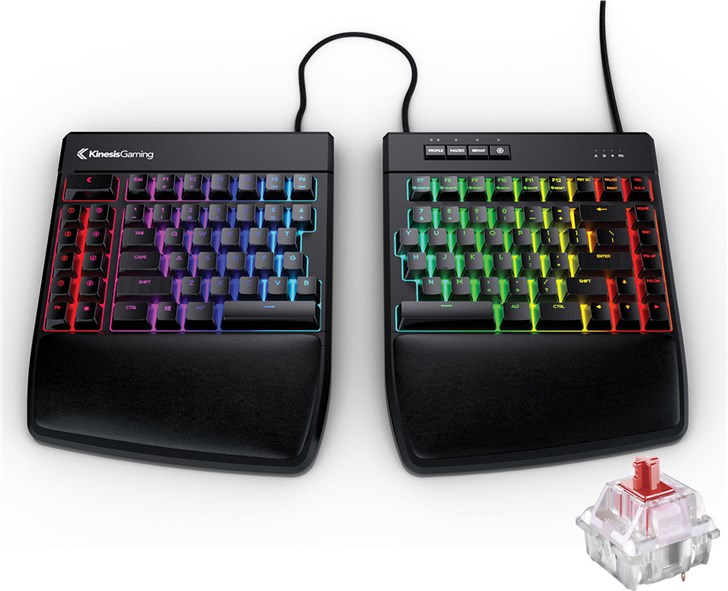Kinesis Gaming推出分体式RGB机械键盘