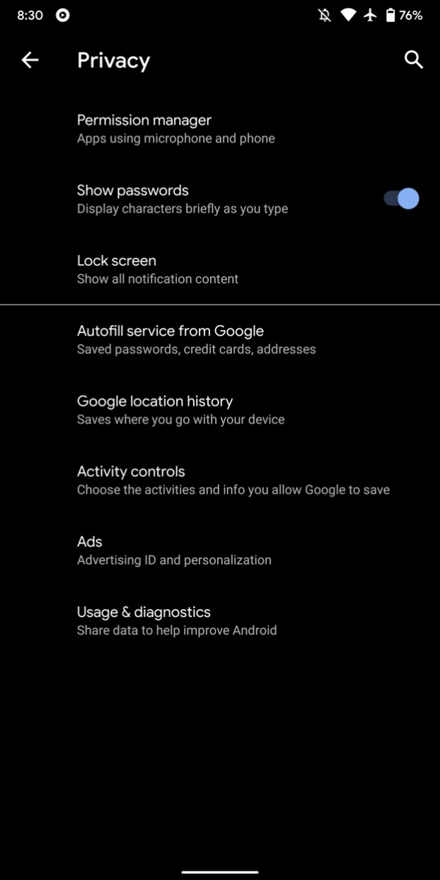 谷歌安卓10正式版更新内容大全：全新手势导航、全局黑暗主题、新UI变化...